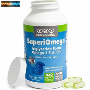 Omega 3 Fish Oil High in EPA DHA for Eye, Heart, Joint and Cognitive Health –