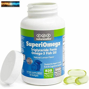 Omega 3 Fish Oil High in EPA DHA for Eye, Heart, Joint and Cognitive Health –