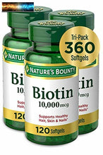 Cargar imagen en el visor de la galería, Biotin by Nature&#39;s Bounty, Vitamin Supplement, Supports Metabolism for Energy an
