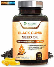 Load image into Gallery viewer, Black Seed Oil Capsules 1000mg, Premium Nigella Sativa Black Cumin Seed Oil, Non
