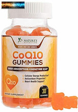 Load image into Gallery viewer, CoQ10 Gummies - Peach Gummy Vitamins with High Absorption Coenzyme Q10 100mg - N
