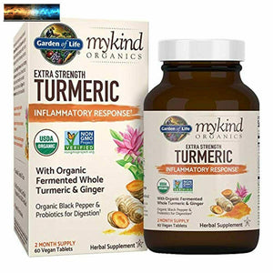 Garden of Life Mykind Organics Extra Strength Turmeric Inflammatory Response 120