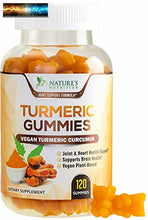 Load image into Gallery viewer, Turmeric Curcumin Gummies with Black Pepper, Extra Strength Absorption Chewable
