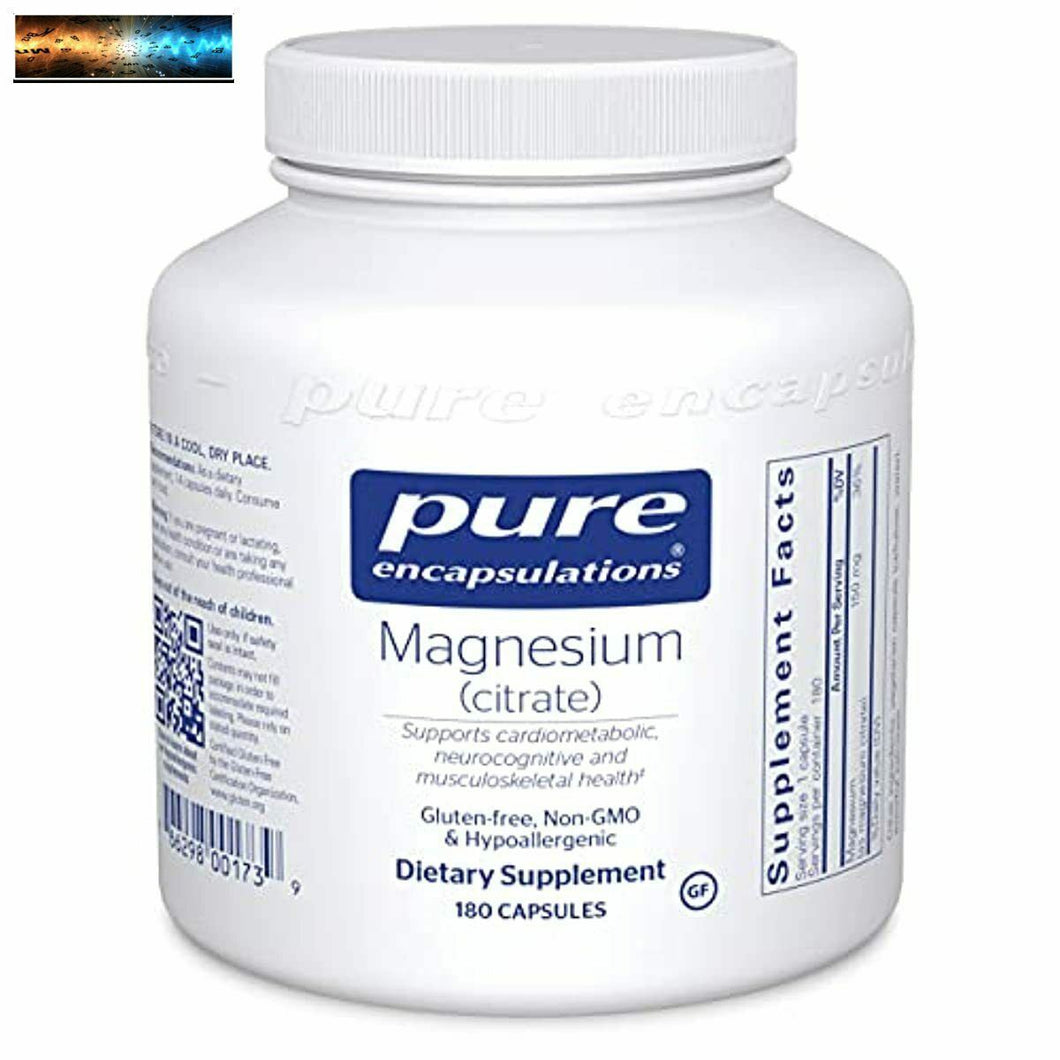 Pure Encapsulations Magnesium (Citrate) | Supplement for Constipation, Stress Re