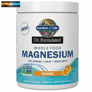 Garden of Life Dr. Formulated Whole Food Magnesium 419.5g Powder - Orange, Chela