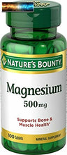 Load image into Gallery viewer, Magnesium by Nature’s Bounty, 500mg Magnesium Tablets for Bone &amp; Muscle Health
