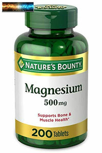 Magnesium by Nature’s Bounty, 500mg Magnesium Tablets for Bone & Muscle Health