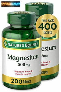 Magnesium by Nature’s Bounty, 500mg Magnesium Tablets for Bone & Muscle Health