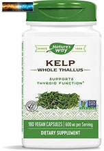 將圖片載入圖庫檢視器 Nature&#39;s Way Kelp 600 mg Non-GMO Project Verified Gluten Free Vegetarian; 180 Co
