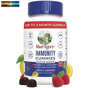 Immunity Gummies 5-in-1 by MaryRuth's (Raspberry Lemonade) | Powerful Blend of Z