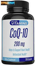 Load image into Gallery viewer, CoQ10 200mg - 120 Pillole CoQ-10 - Vegetariani Capsula - Antiossidante Co Q-10
