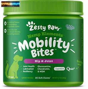 Zesty Paws Glucosamina per Cani - Hip & Articolazione Salute Morbido Masticare