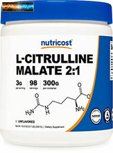 Load image into Gallery viewer, Nutricost L-CITRULLINA Malate (2:1) Polvere (300 Grammi)
