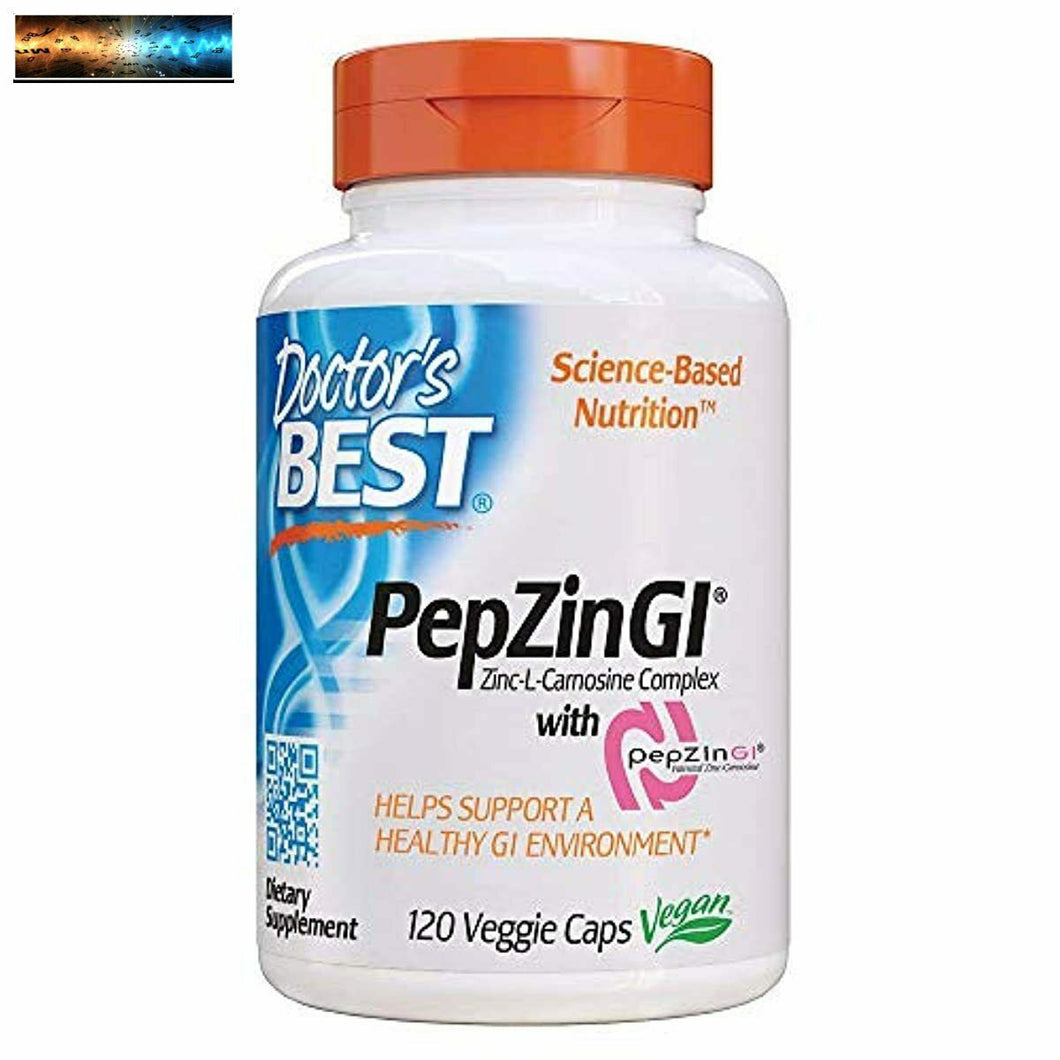 Doctor's Best Pepzin Gi, ZINCO-L-CARNOSINA Complesso, No-Ogm, Vegan, Gluten Free