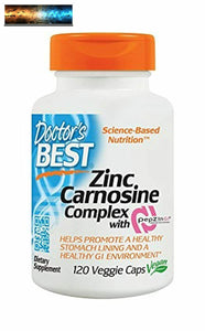 Doctor's Best Pepzin Gi, ZINCO-L-CARNOSINA Complesso, No-Ogm, Vegan, Gluten Free