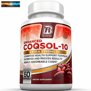 BRI Nutrition COQ10 100mg Ubiquinone Corazón Salud - 2.6X Higher Total Coenzima