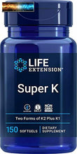 將圖片載入圖庫檢視器 Life Extension Super K – Vitamina K1 E Due Forme Di K2 – senza Glutine – Su
