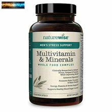 Carica l&#39;immagine nel visualizzatore di Gallery, NatureWise Multivitamine pour Hommes Journalier Stress Support Avec Sensoril
