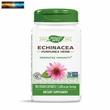 Carica l&#39;immagine nel visualizzatore di Gallery, Nature&#39;s Way Echinacea Purpurea Erba, 1,200 MG per Porzione, 180 Pillole
