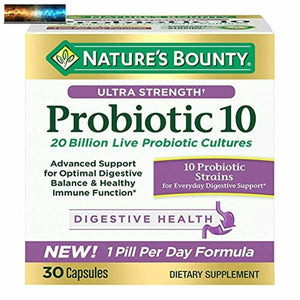 Nature's Bounty Ultra Forza Probiotico 10, Supporto Per Digestive, Immune E a U
