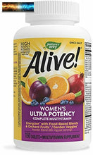 이미지를 갤러리 뷰어에 로드 , Nature&#39;s Way Alive! Einmal Täglich Damen Multivitamin, Ultra Potenz Basis Blend
