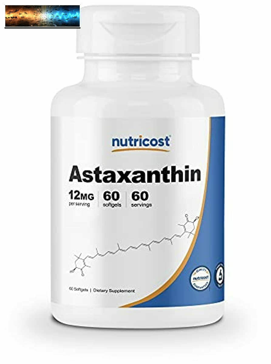 Nutricost Astaxanthin 12mg, 120 Softgel
