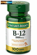 將圖片載入圖庫檢視器 Vitamina B12 Por Nature&#39;s Bounty,Vitamina Suplemento,Soporte Energía Metabolismo
