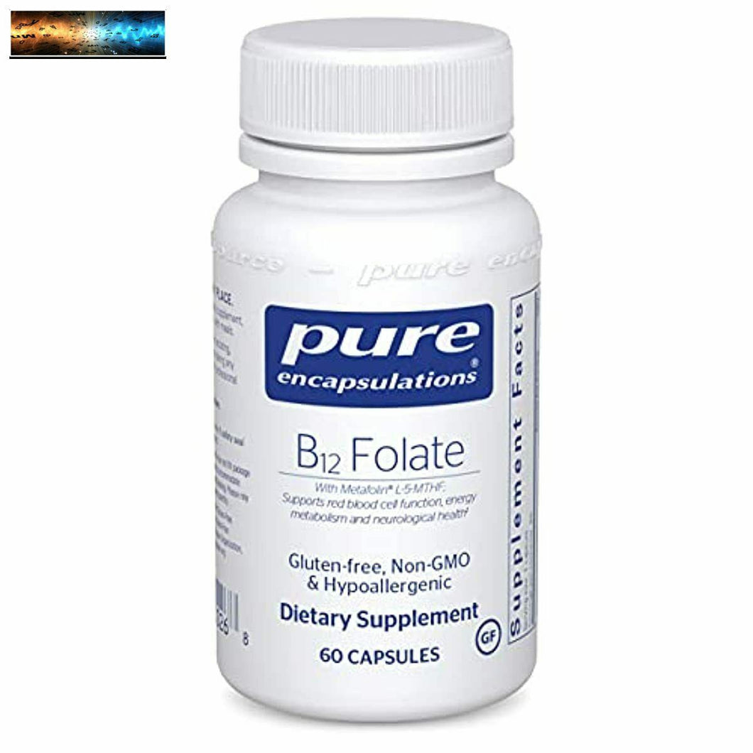 Pure Encapsulations B12 Folate Energy Supplement to Support Emotional Wellness