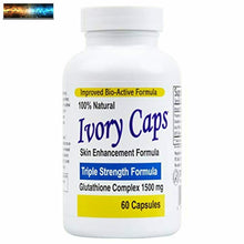 將圖片載入圖庫檢視器 Ivory Caps - Maximum Potency 1500 mg Glutathione Skin Whitening Pills Complex, 6
