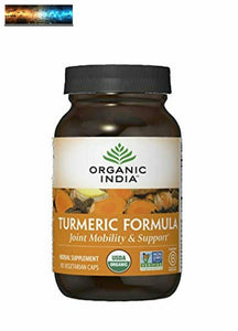 Organic India Turmeric Curcumin Herbal Supplement - Joint Mobility & Support, Im