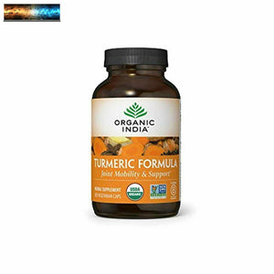 Organic India Turmeric Curcumin Herbal Supplement - Joint Mobility & Support, Im