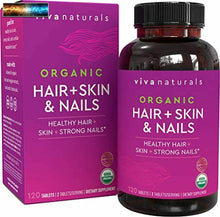 Load image into Gallery viewer, Organic Hair Skin and Nails Vitamins for Women with Biotin, Hair Vitamins and Sk
