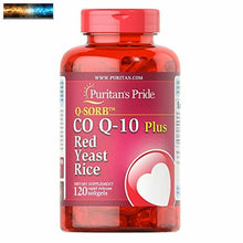 Load image into Gallery viewer, Q-Sorb CoQ10 Plus Red Yeast Rice,120 Rapid Release Softgels by Puritan&#39;s Pride
