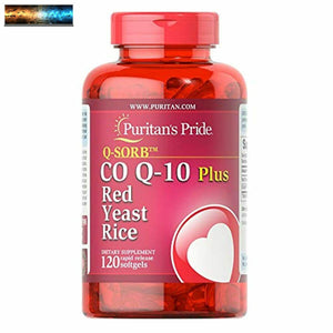 Q-Sorb CoQ10 Plus Red Yeast Rice,120 Rapid Release Softgels by Puritan's Pride
