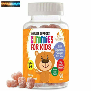 Kids Immune Support Gummies with Vitamin C, Echinacea and Zinc - Children's Supp