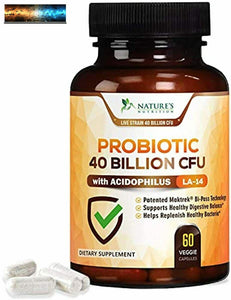 Probiotic 40 Billion CFU - 15x More Effective with Targeted Release, Lactobacill