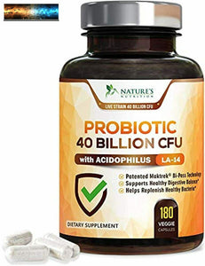 Probiotic 40 Billion CFU - 15x More Effective with Targeted Release, Lactobacill