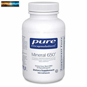Pure Encapsulations - Mineral 650 - Hypoallergenic Combination of Balanced Chela