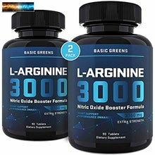 이미지를 갤러리 뷰어에 로드 , Maximum Strength L Arginine (3150mg) - Nitric Oxide Booster - L Arginine Supplem
