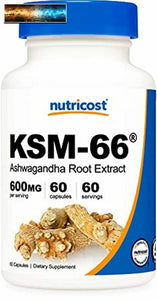 Nutricost KSM-66 Ashwagandha Root Extract 600mg, 60 Veggie Caps - High Potency 5