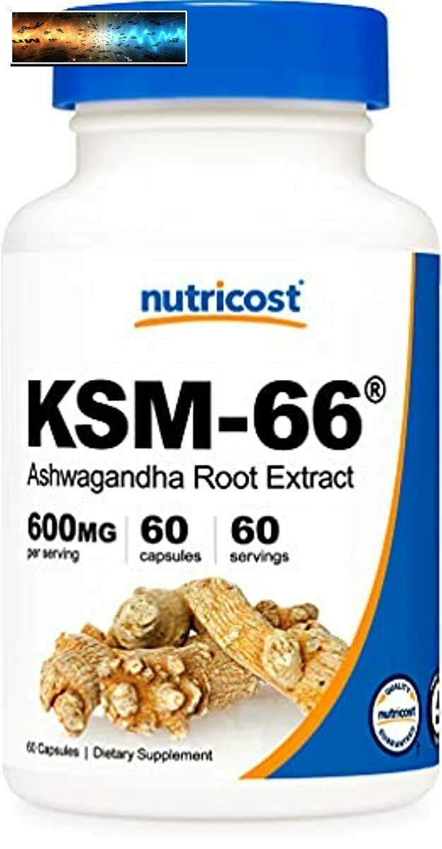 Nutricost KSM-66 Ashwagandha Root Extract 600mg, 60 Veggie Caps - High Potency 5