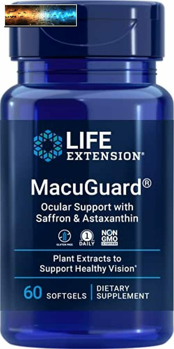 Life Extension MacuGuard Ocular Support with Saffron & Astaxanthin, No Flavor, 6