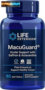 Life Extension MacuGuard Ocular Support with Saffron & Astaxanthin, No Flavor, 6