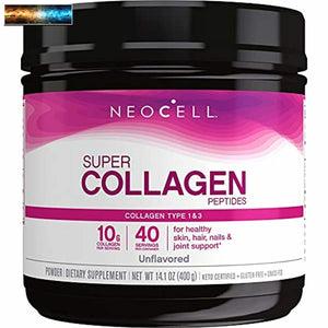 NeoCell Super Collagen Peptides Powder, 14 Ounces, Non-GMO, Grass Fed, Paleo Fri