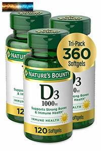 Vitamin D3 by Nature’s Bounty for immune support. Vitamin D3 provides immune s
