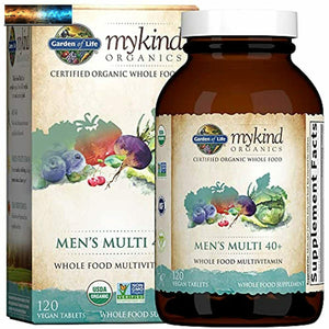 Garden of Life mykind Organics Whole Multivitamin for Men 40+, Vegan Mens Multi