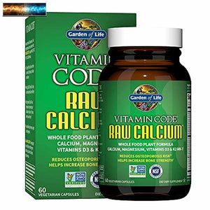 Garden of Life Raw Calcium Supplement for Women and Men - Vitamin Code Made from