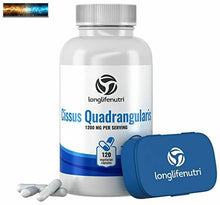 Load image into Gallery viewer, Cissus Quadrangularis Extract | 180 Vegetarian Capsules | Supplement for Rebuild
