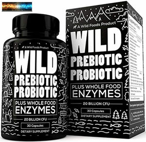 Wild Foods Prebiotics and Probiotics- Breakthrough Digestive Enzymes Supplement