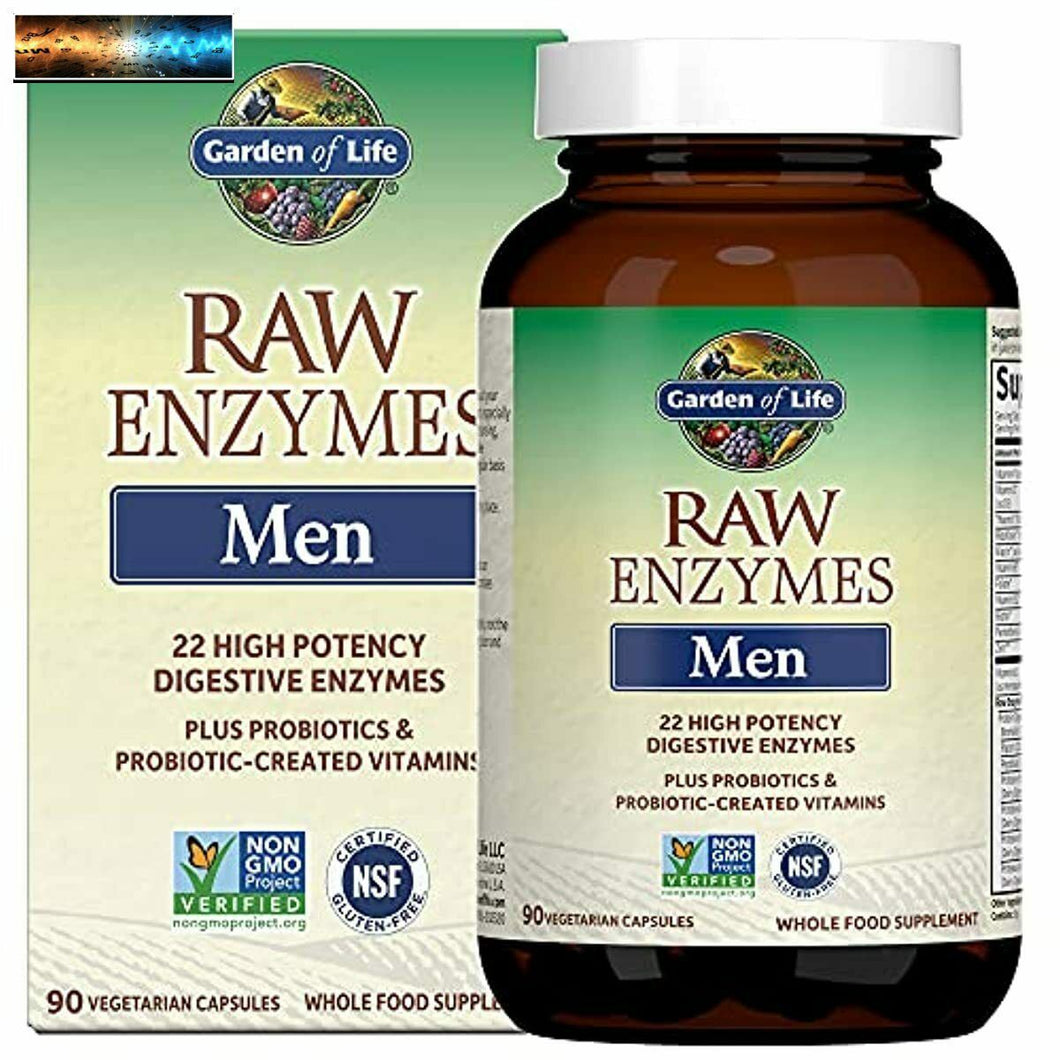 Garden of Life Végétarien Digestif Supplément pour Hommes 50 & Wiser - Raw